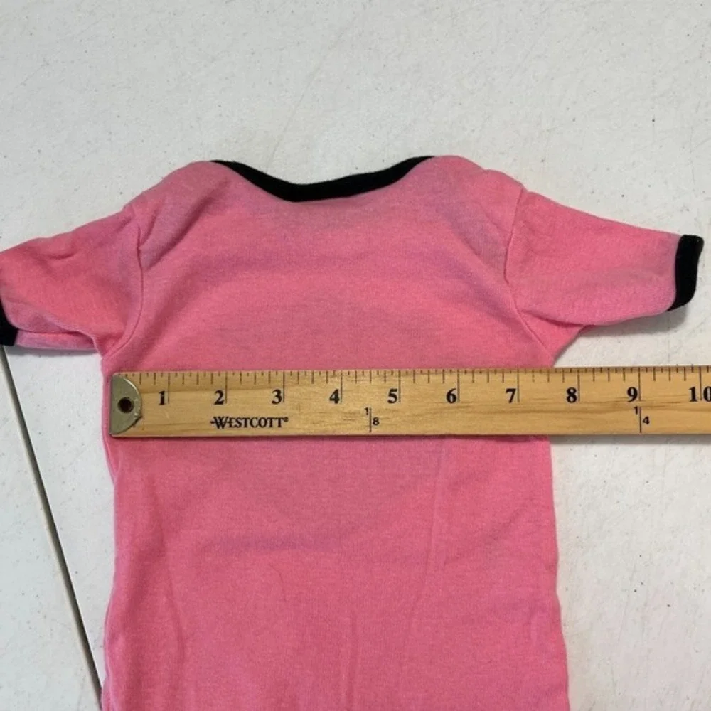 Harley Davidson Bar Shield Logo Pink Ringer Casual Bodysuit‎ Creeper Romper 3/6M